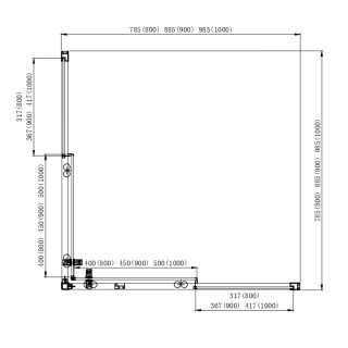 Душевой уголок Aquatek AQ ARI KV 10020GM 100x100 см оружейная сталь